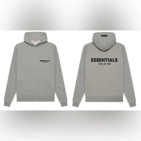 Fear of God Essentials men’s Hoodie Sweatshirt Pullover dark oatmeal gray XXS - Picture 1 of 9